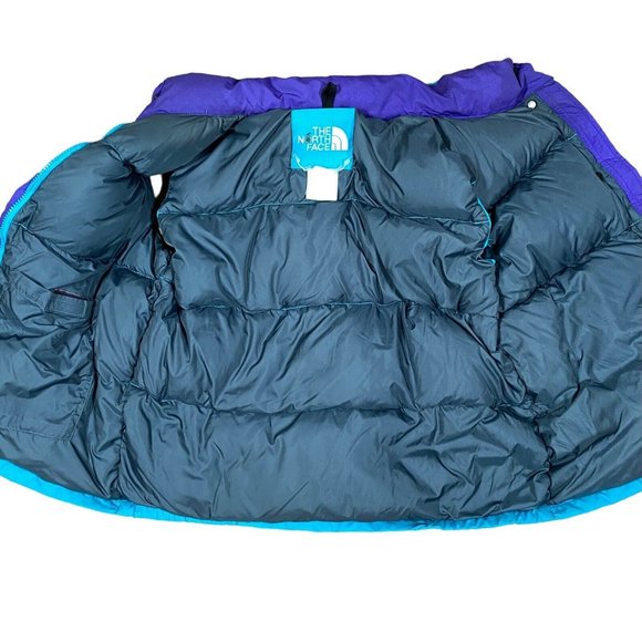 Vintage 90s 80s The North Face Women's M Puffer Teal Vest Nuptse Ski Snowboard - Picture 3 of 10